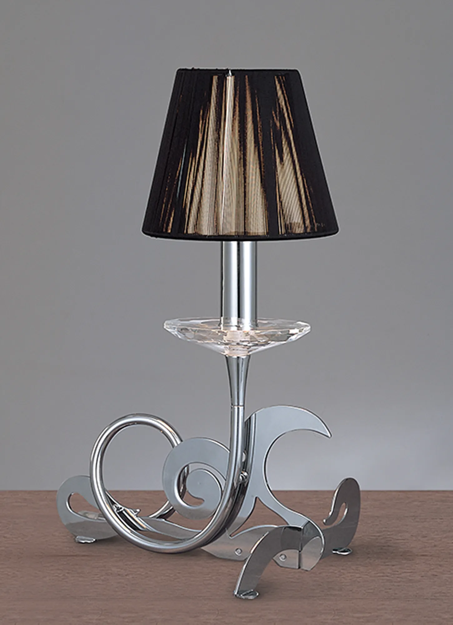 Acanto Polished Chrome Table Lamps Mantra Shaded Table Lamps Acanto Polished Chrome Table Lamps Mantra Shaded Table Lamps